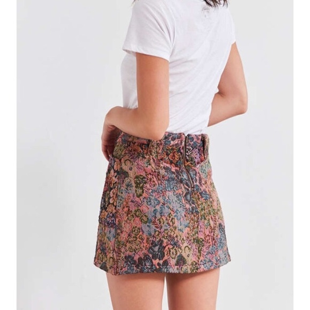 Urban outfitters autumn floral high waisted skirt.